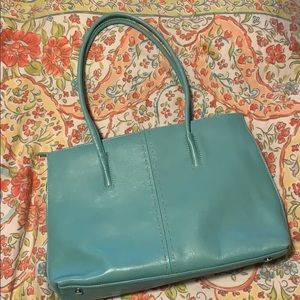 Genuine leather turquoise purse